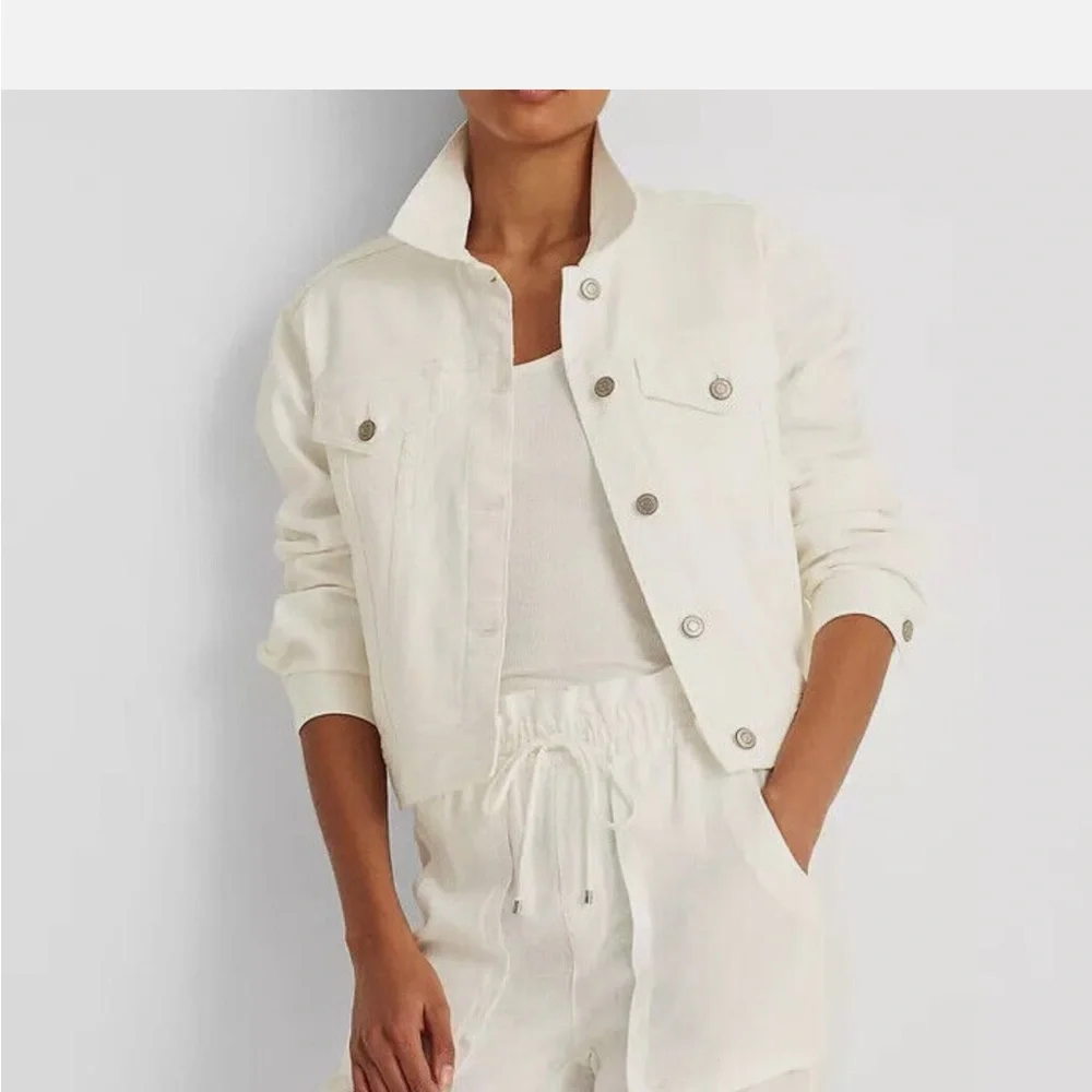 Women's Ralph Lauren white Denim Jacket - XL - Picture 5 of 8
